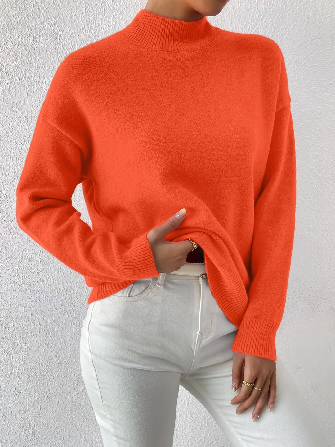 Lowri high neck knitted jumper – image 12