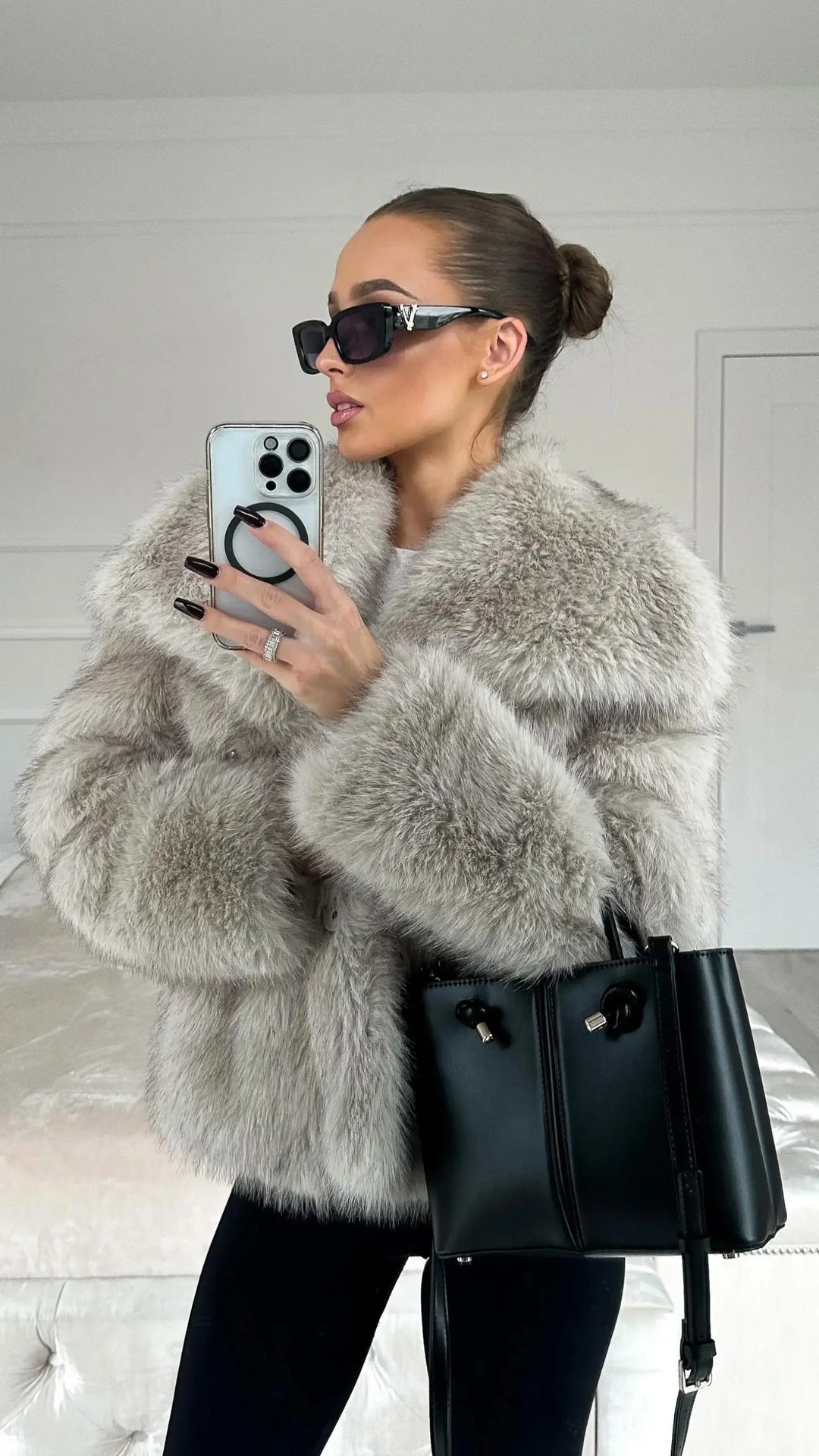 Sylvia oversized notch lapel wrap coat