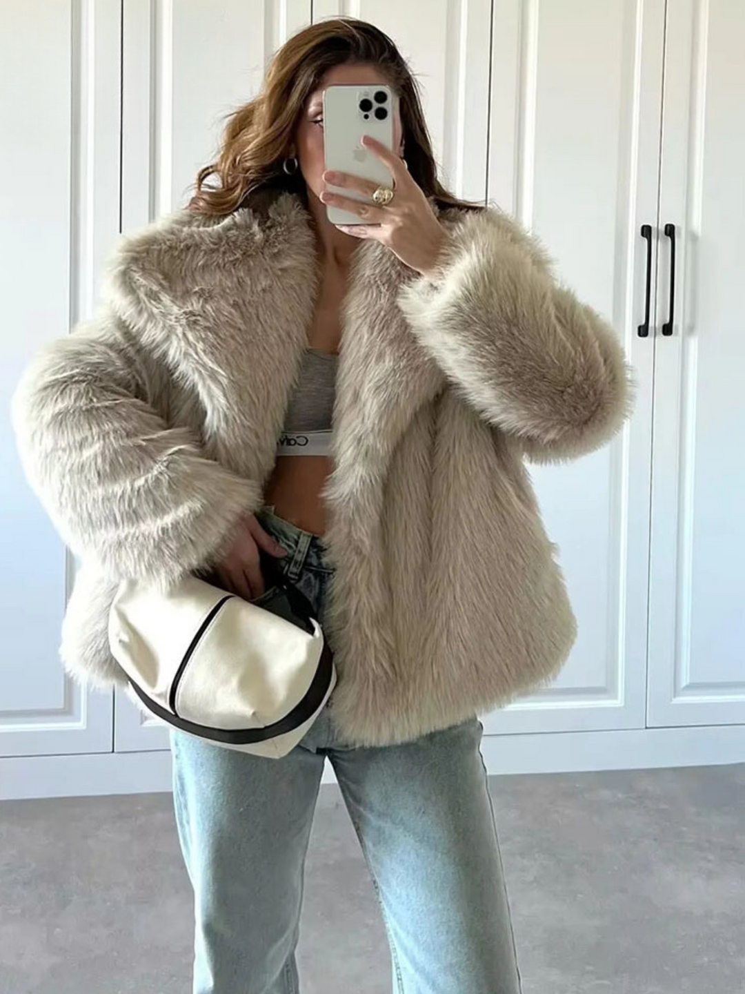 Sylvia oversized notch lapel wrap coat – image 3