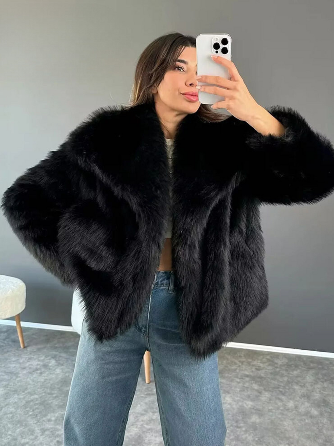 Sylvia oversized notch lapel wrap coat – image 4