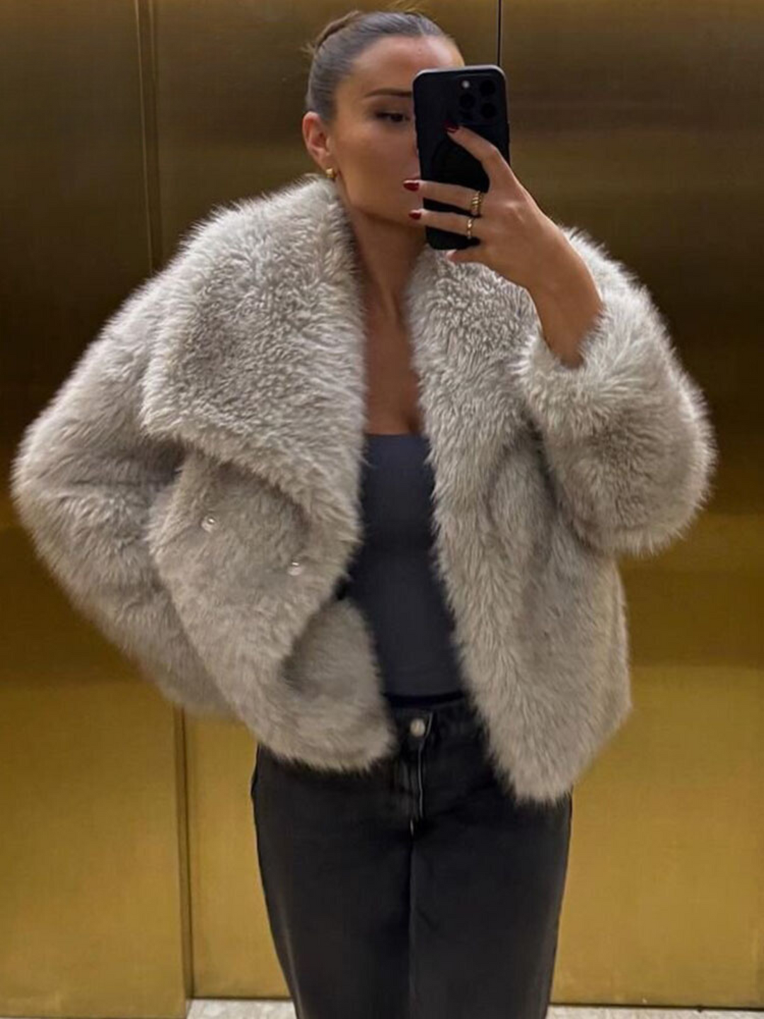 Sylvia oversized notch lapel wrap coat – image 5