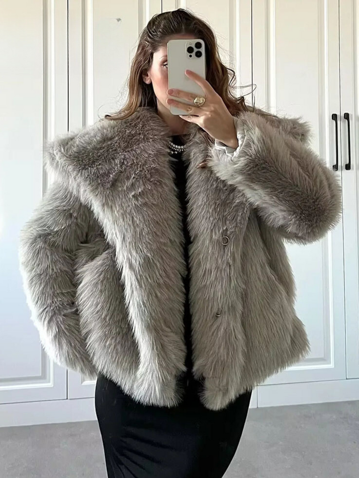 Sylvia oversized notch lapel wrap coat – image 6