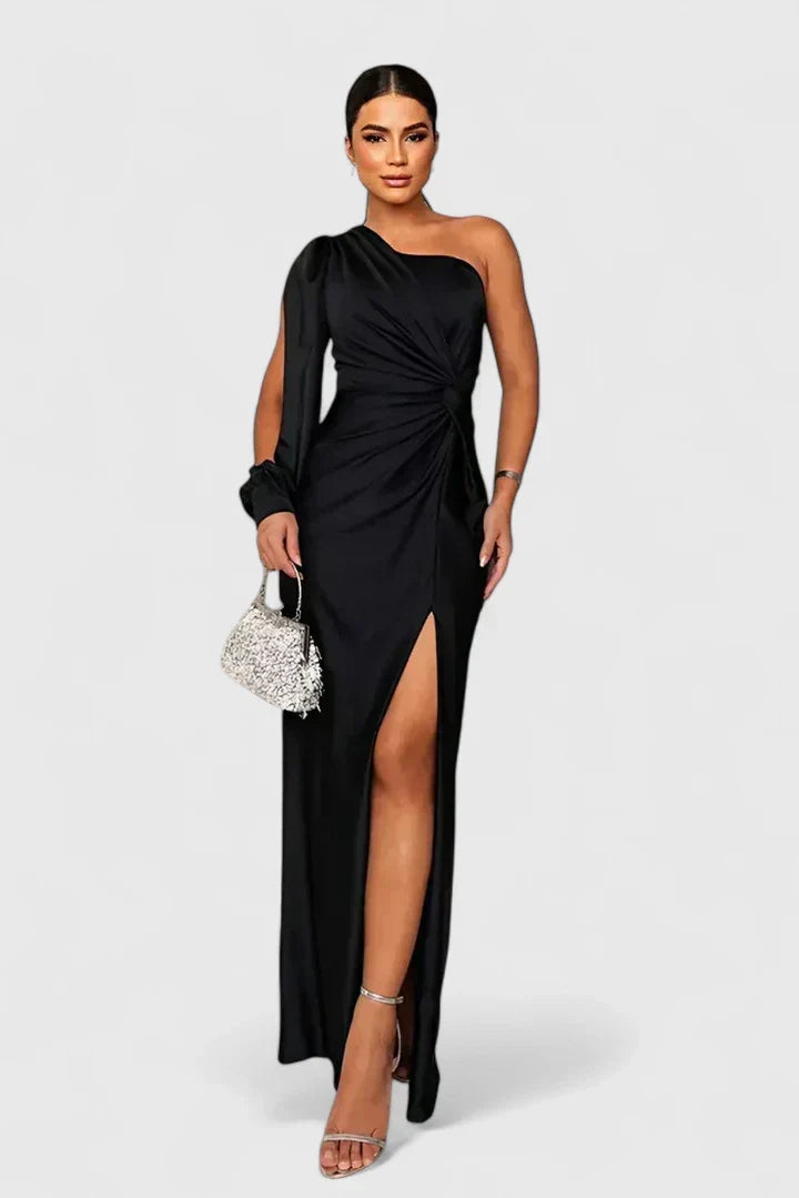 Gabriella one shoulder long sleeve maxi dress – image 6