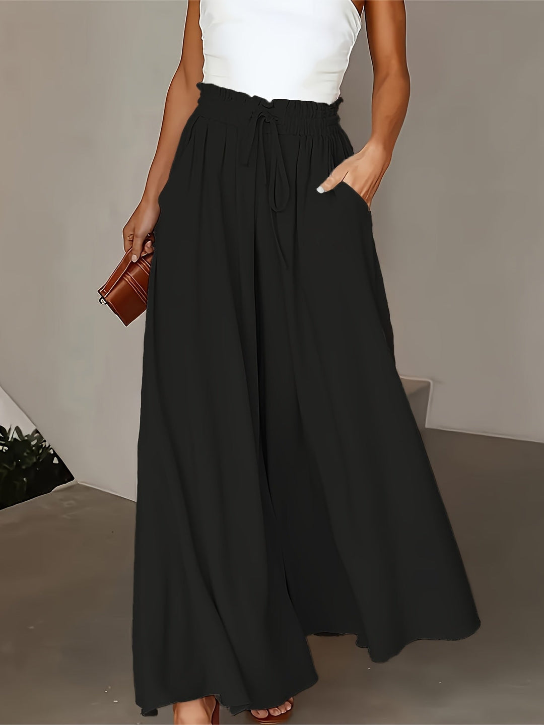 Jocasta high waisted tailored wide leg trousers – image 9