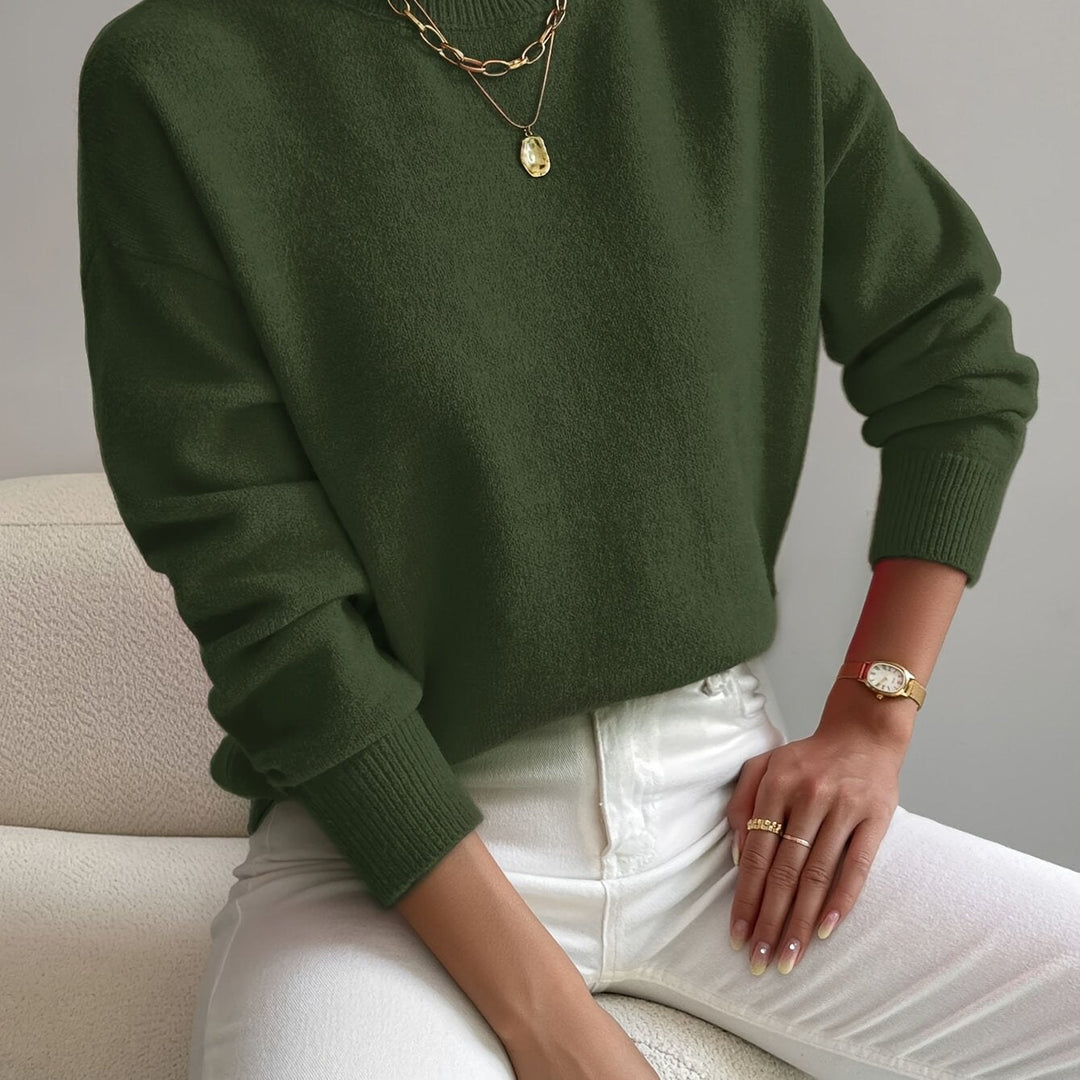 Lowri high neck knitted jumper – image 49