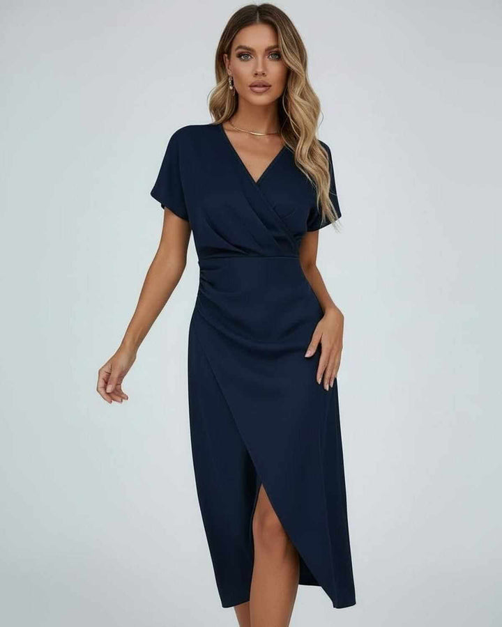 Georgia midi wrap dress with side slit – image 7