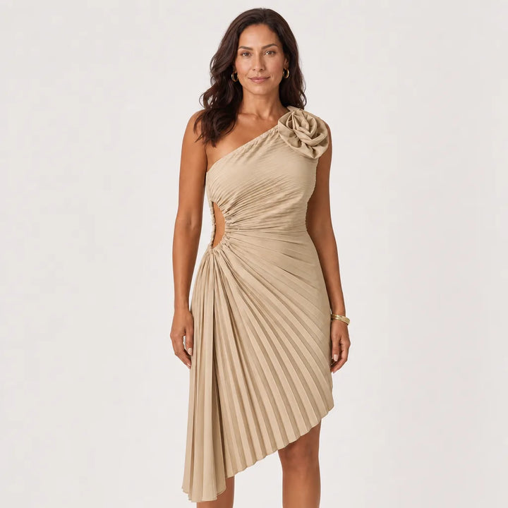 Florrie one shoulder rosette maxi dress