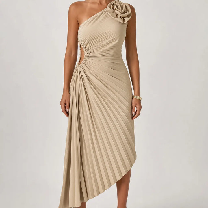 Florrie one shoulder rosette maxi dress – image 2