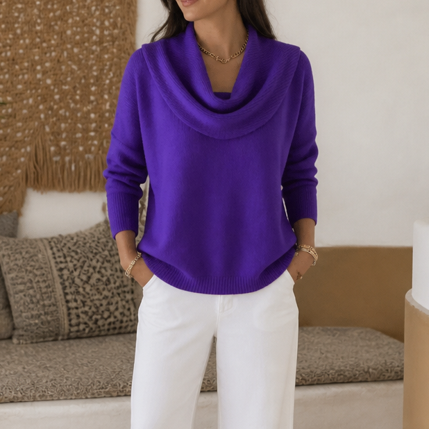 Cora cowl neck knit jumper – image 11