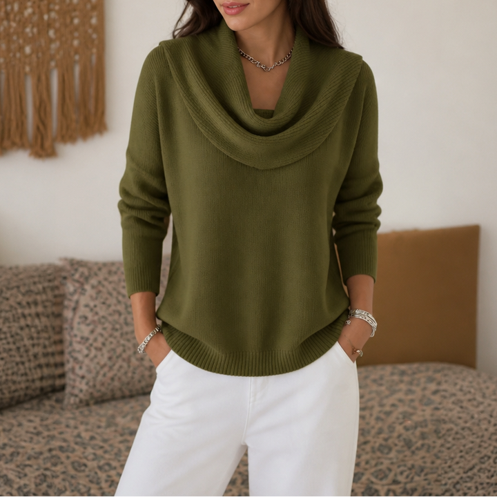 Cora cowl neck knit jumper – image 3