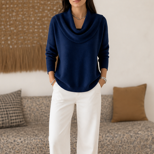 Cora cowl neck knit jumper – image 8