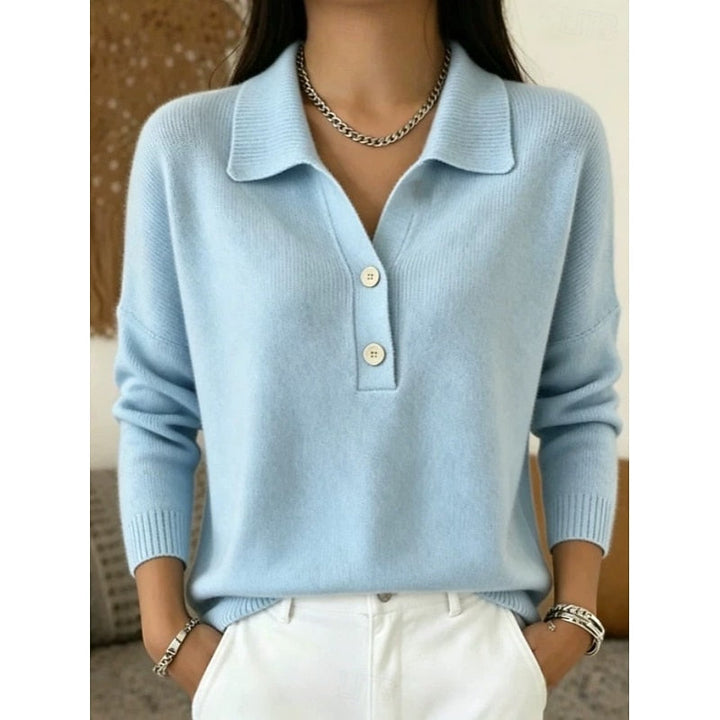Heidi polo collar knitted jumper