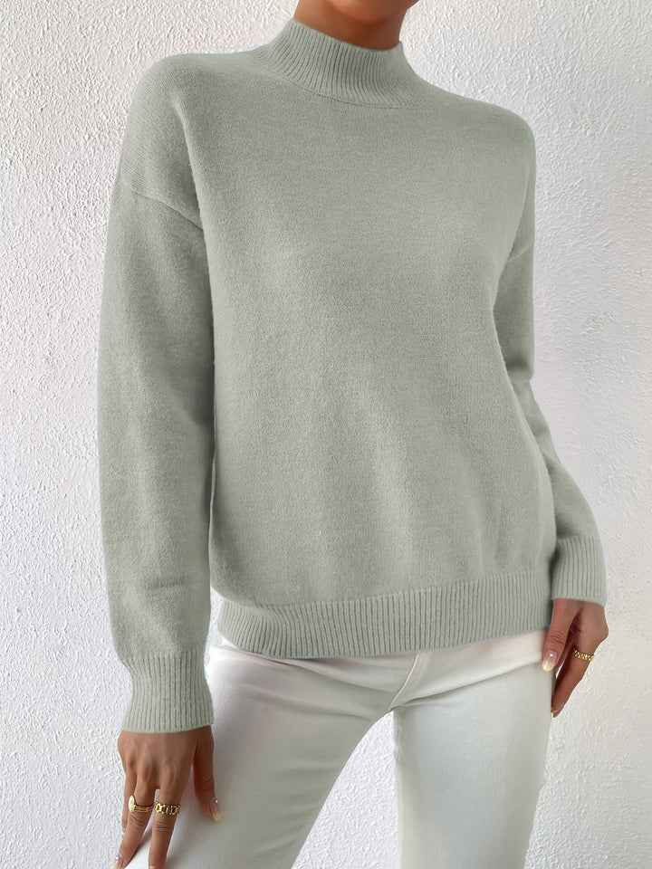Lowri high neck knitted jumper – image 48