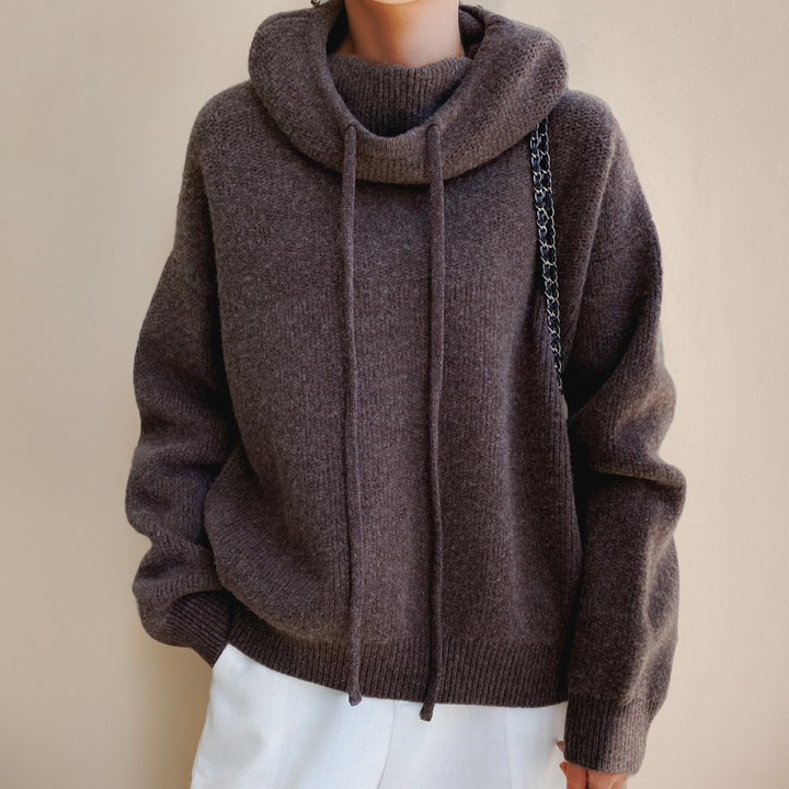 Sadhbh soft knit roll neck jumper – image 7