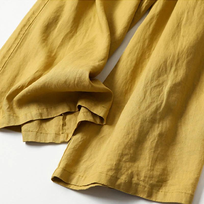 Nicola pleat detail wide leg trousers – image 12
