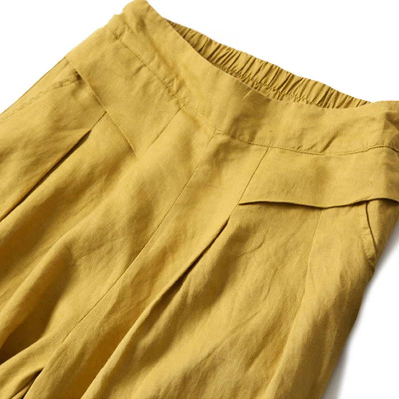 Nicola pleat detail wide leg trousers – image 14