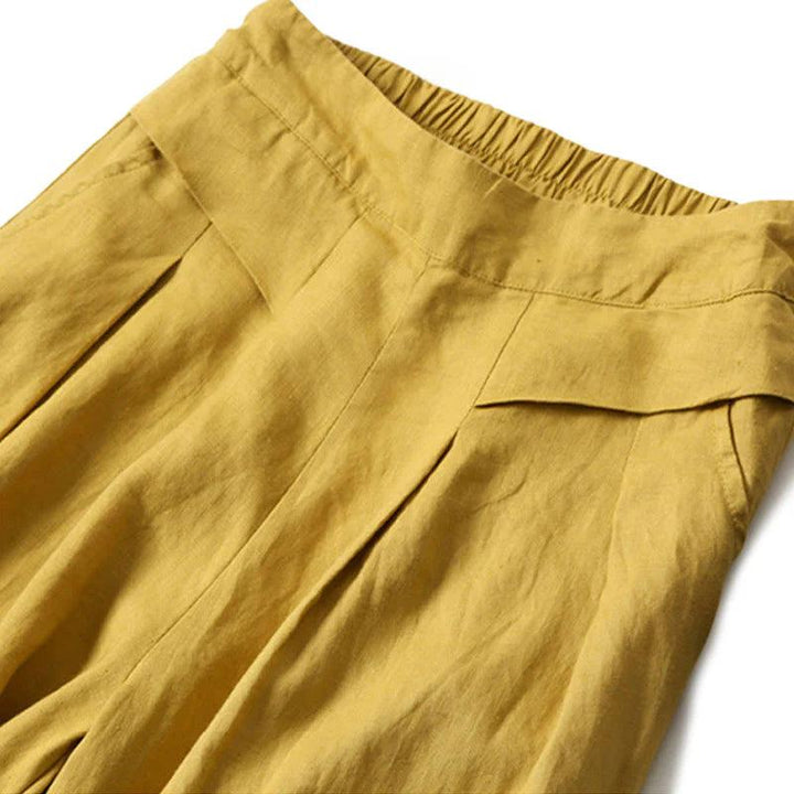 Nicola pleat detail wide leg trousers – image 14