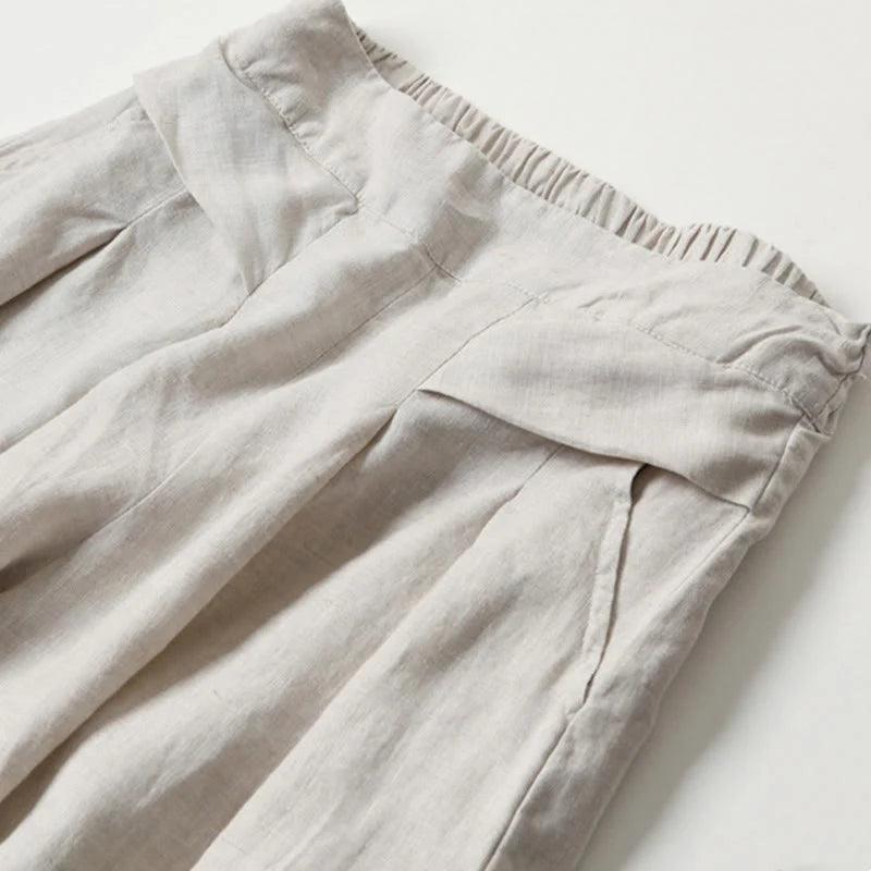 Nicola pleat detail wide leg trousers – image 15