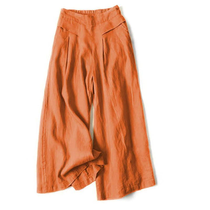 Nicola pleat detail wide leg trousers – image 2