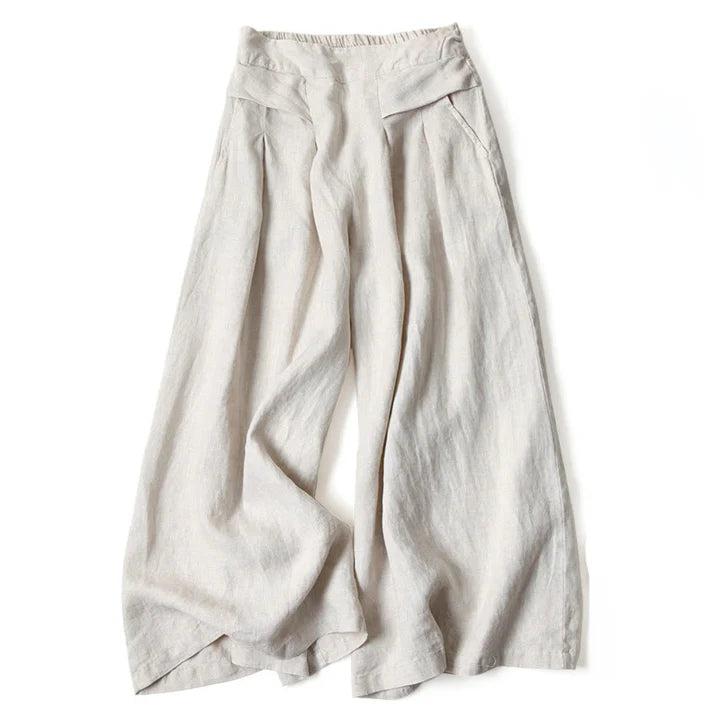 Nicola pleat detail wide leg trousers – image 6