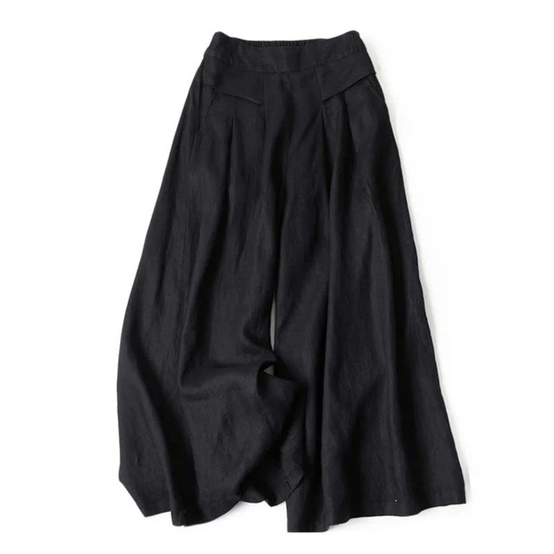 Nicola pleat detail wide leg trousers – image 8