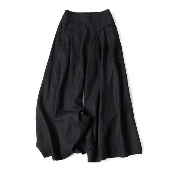 Nicola pleat detail wide leg trousers – image 8