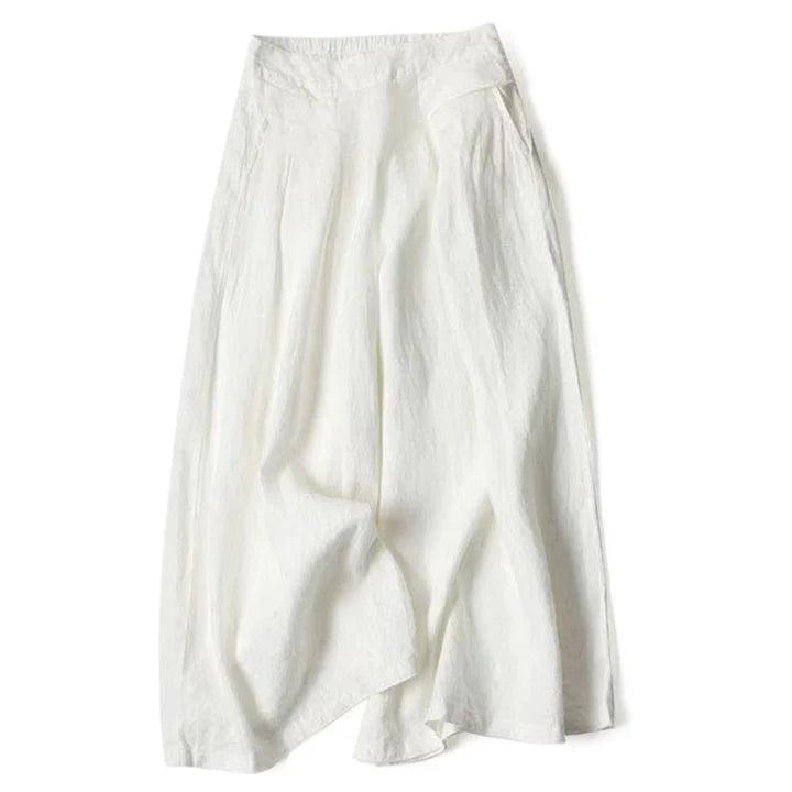 Nicola pleat detail wide leg trousers – image 9