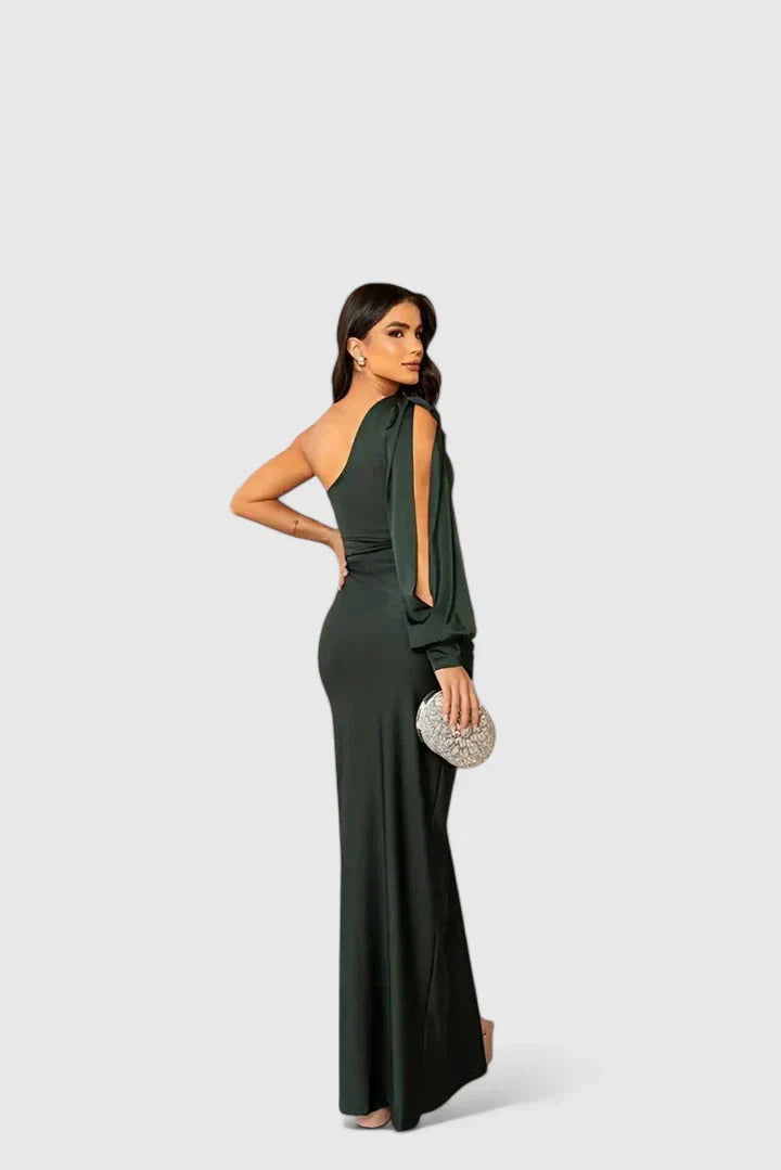 Gabriella one shoulder long sleeve maxi dress – image 10