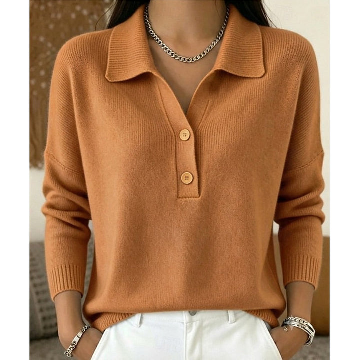 Heidi polo collar knitted jumper – image 4