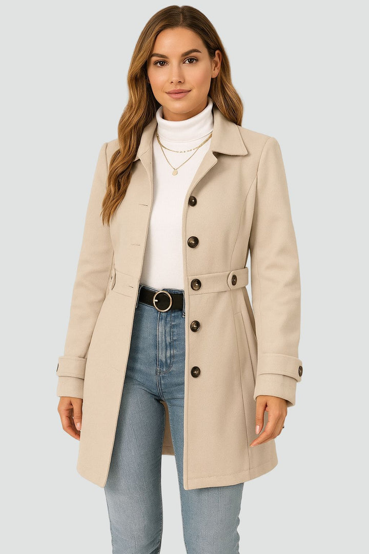 Esther belted double breasted trench coat – image 7