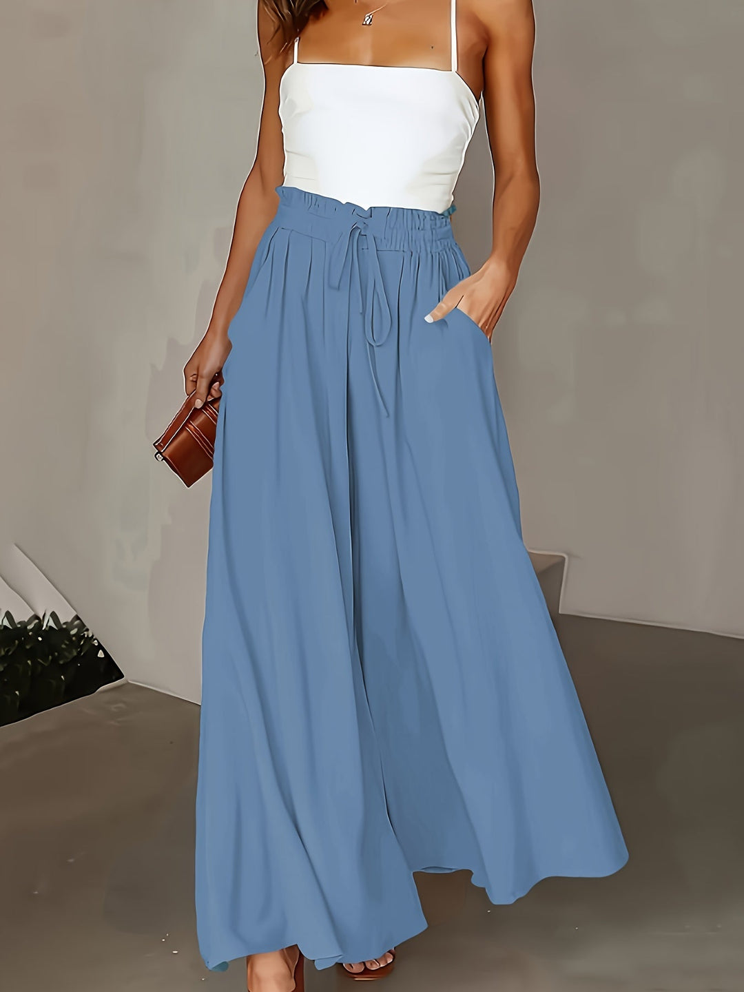 Jocasta high waisted tailored wide leg trousers – image 15