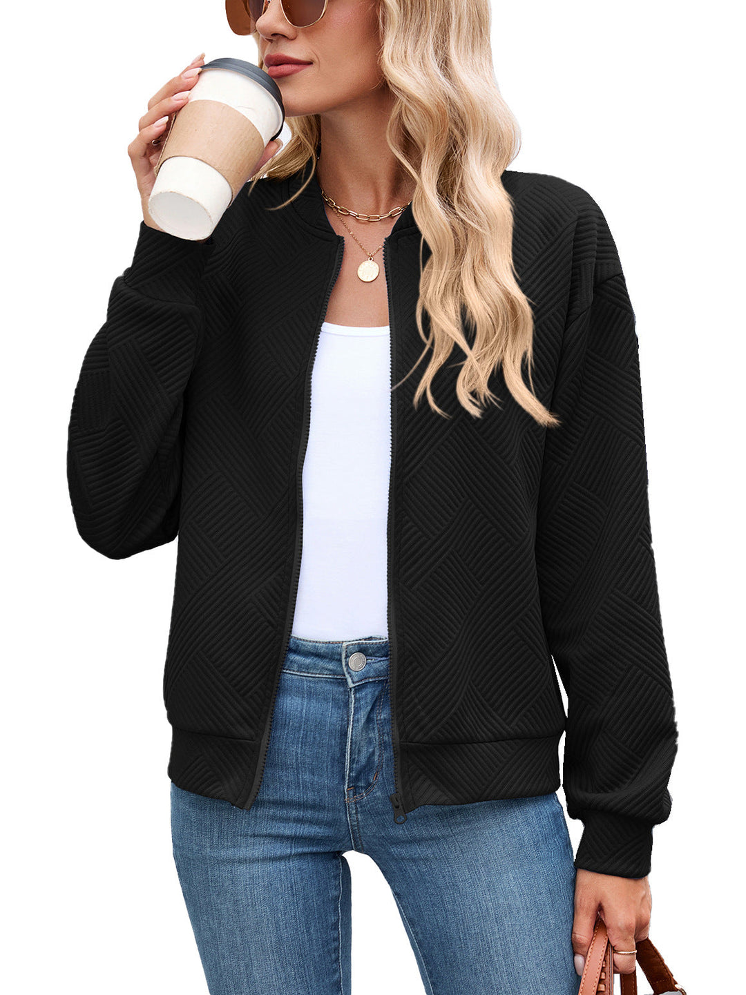 Effie quilted high neck puffer jacket – image 12