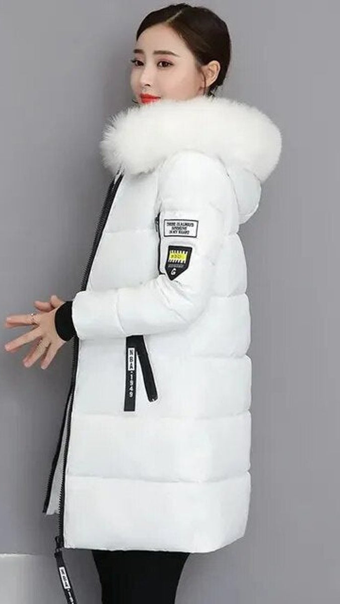 Isaura warm longline padded coat with hood – image 4