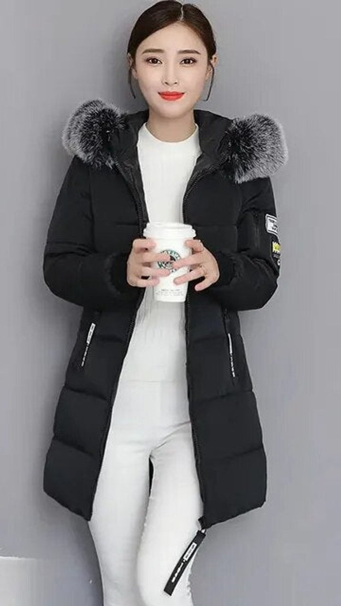 Isaura warm longline padded coat with hood – image 5