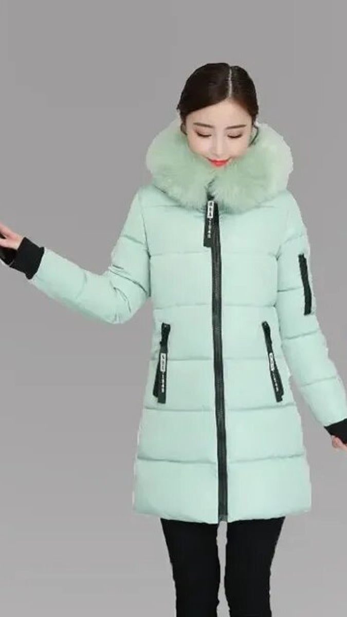 Isaura warm longline padded coat with hood – image 6