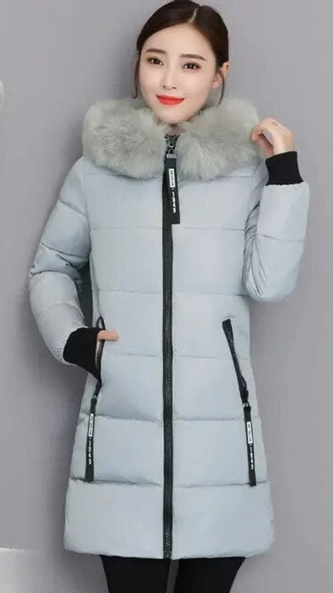 Isaura warm longline padded coat with hood – image 10