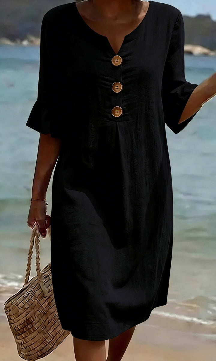 Evangeline button front loose fit dress – image 6
