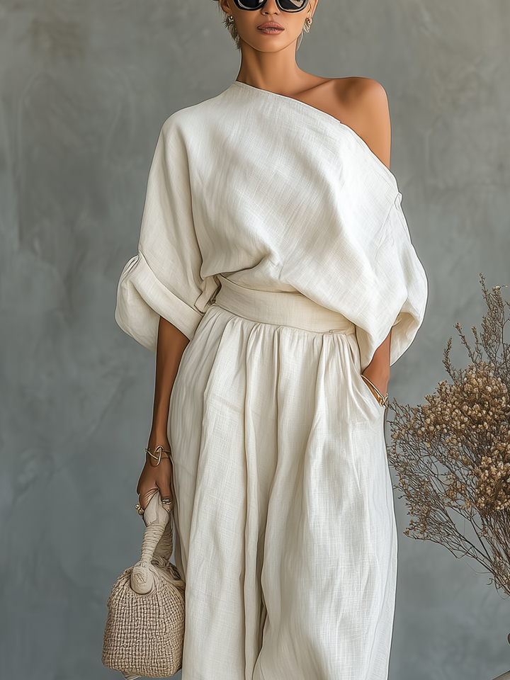 Lisa off shoulder top and tapered trouser set – image 7