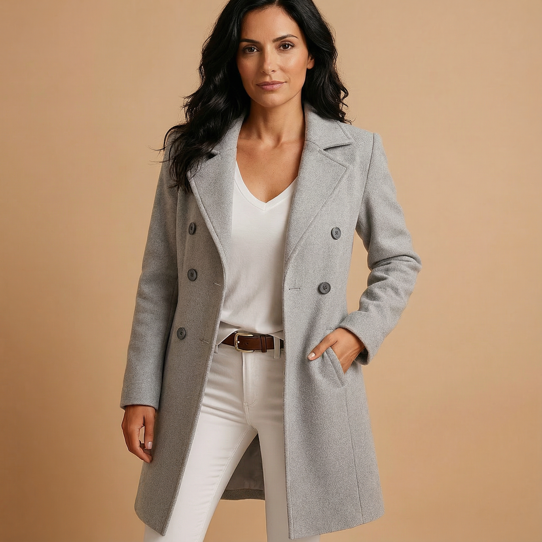 Hester single breasted long overcoat – image 3