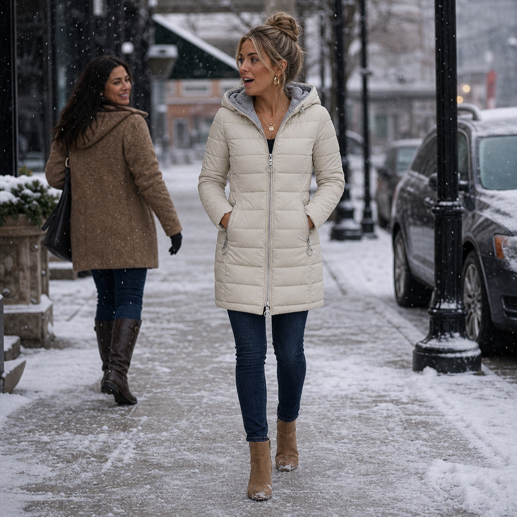 Pandora longline hooded puffer coat – image 10