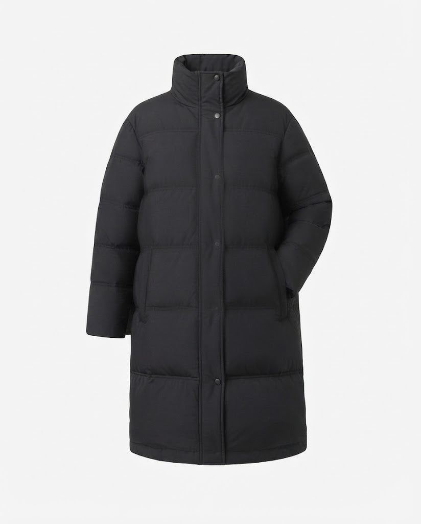 Loveday long padded coat with hood and side zips – image 6