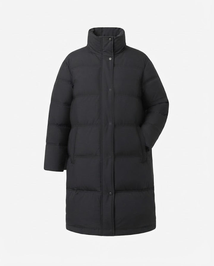 Loveday long padded coat with hood and side zips – image 6