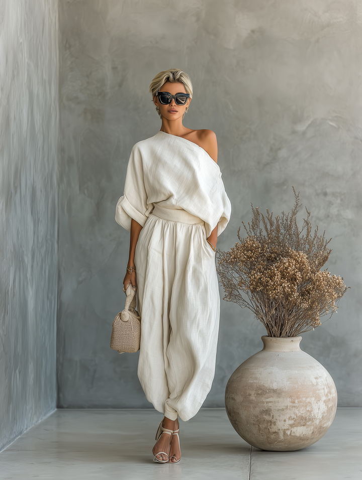 Lisa off shoulder top and tapered trouser set – image 6