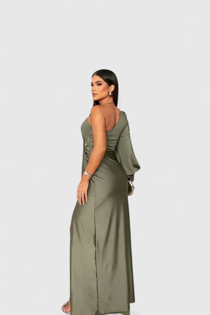 Gabriella one shoulder long sleeve maxi dress – image 2
