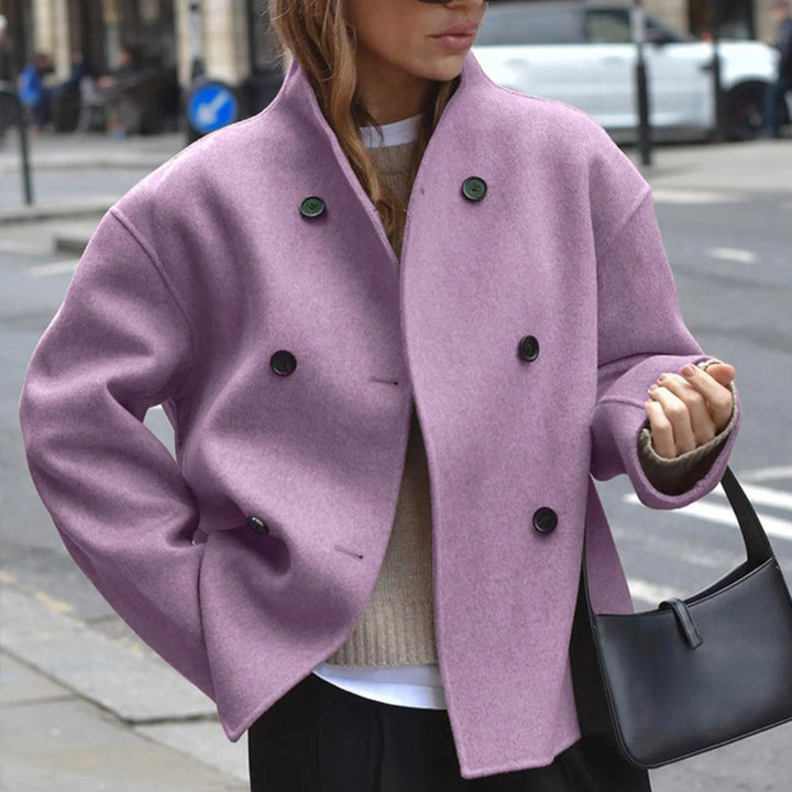 Blanche double breasted high neck coat