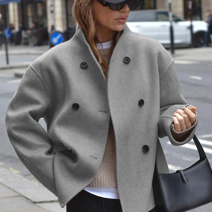 Blanche double breasted high neck coat – image 10