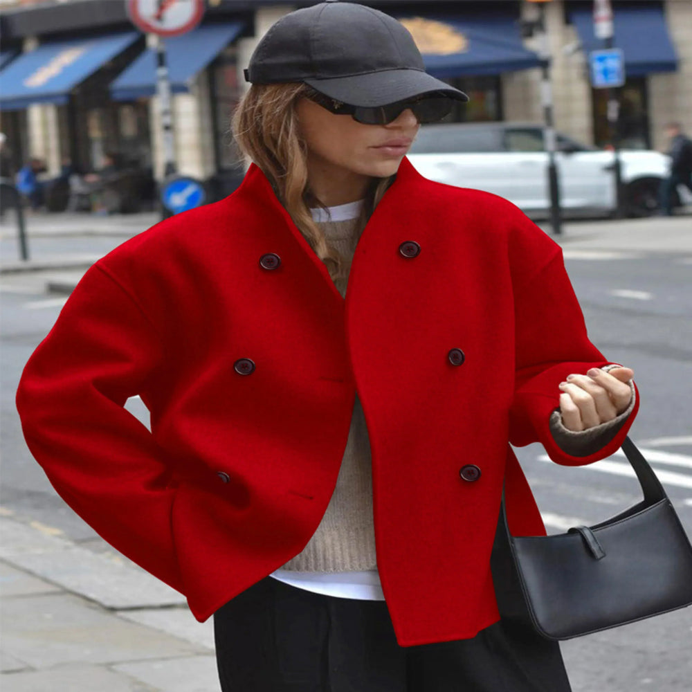 Blanche double breasted high neck coat – image 2
