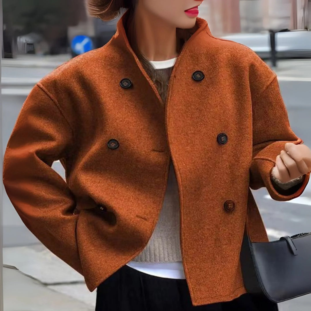 Blanche double breasted high neck coat – image 3