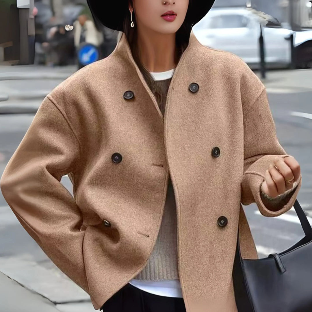 Blanche double breasted high neck coat – image 5