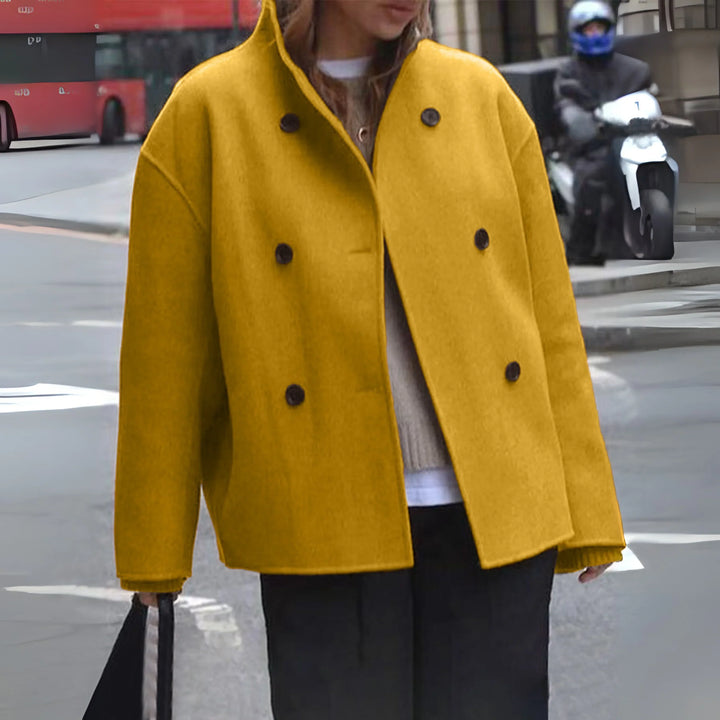 Blanche double breasted high neck coat – image 6